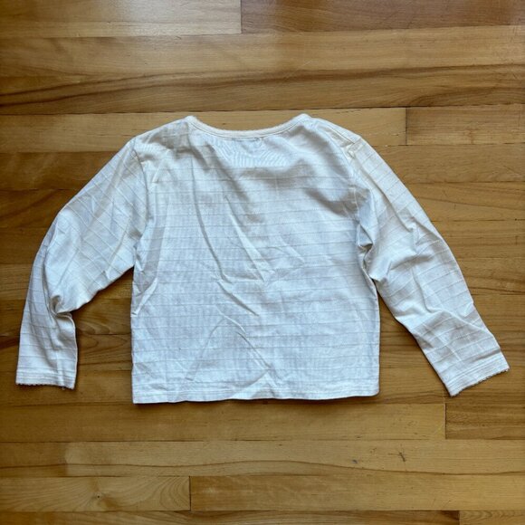 Kumikyoku FAM Girls White Knit Cardigan Sweater Size 120 (US 6) - Picture 10 of 11